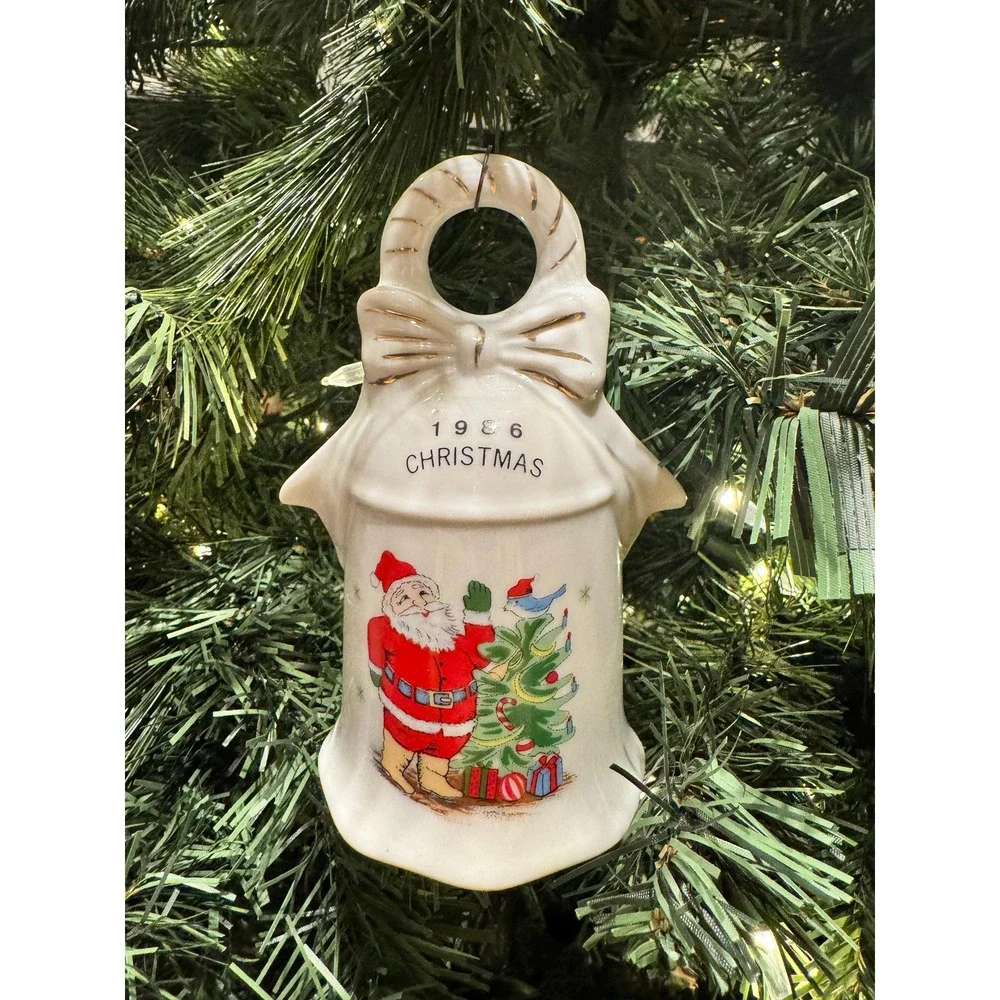 1986 Vintage Porcelain Bell Ornament